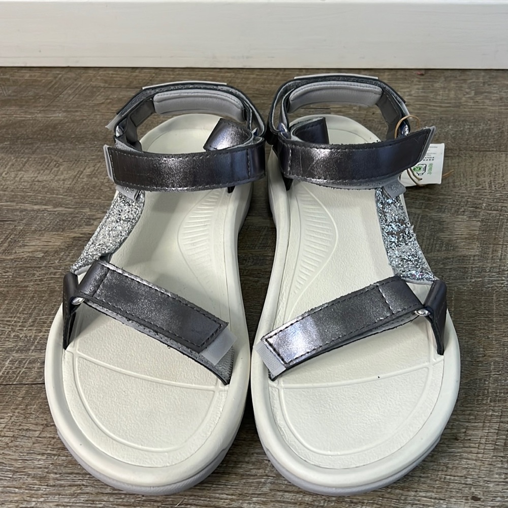 Teva Christian Cowan Silver Sandals Size 10